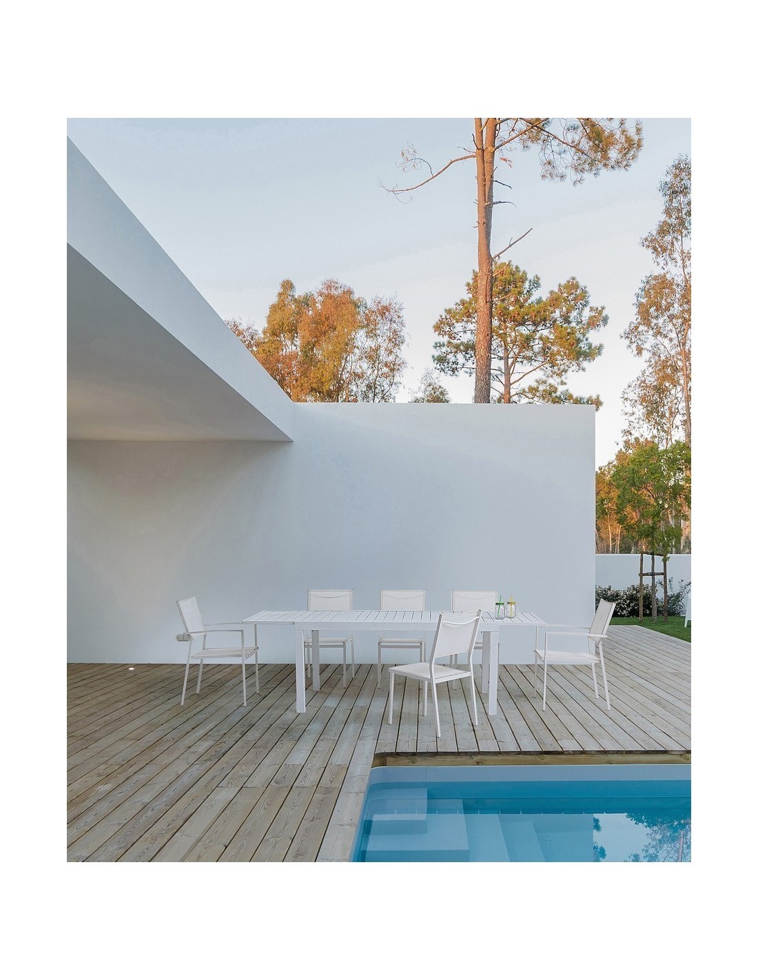 Tavolo alluminio Hilde 160-240x90 bianco, tavolo allungabile, tavolo  moderno