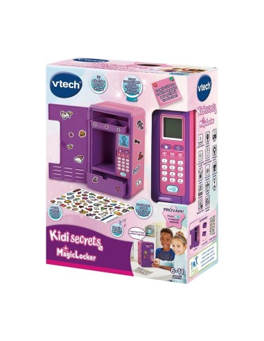 VTech KidiSecrets Magic Locker Rosa - Cassaforte Interattiva con Giochi Educativi 6-12 Anni