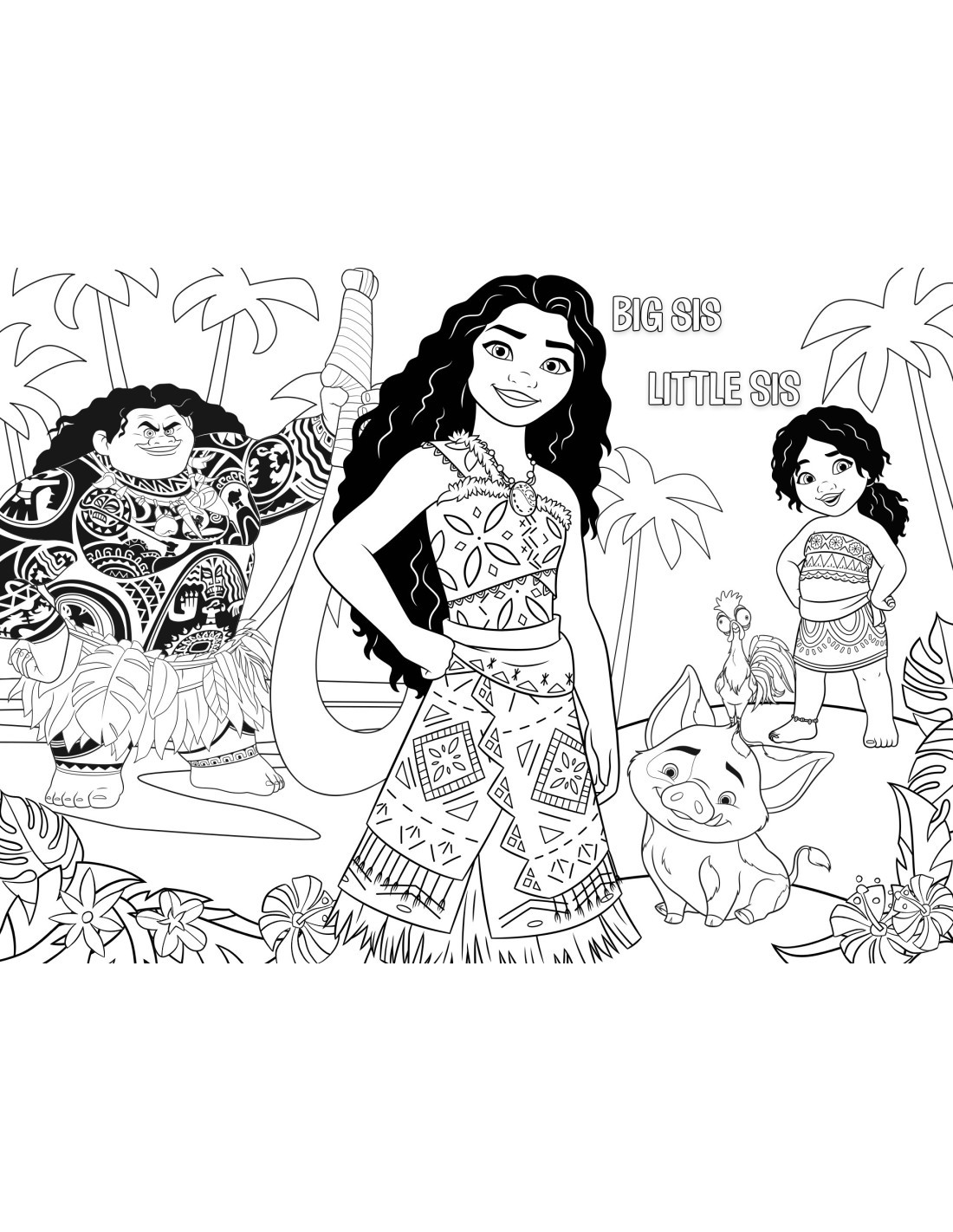 DISNEY, PUZZLE DF MAXIFLOOR 108 PZ, OCEANIA 2, LISCIANI, PUZZLE BAMBINI, DOUBLE-FACE, FORMATO 70X50 CM