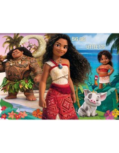 DISNEY, PUZZLE DF MAXIFLOOR 108 PZ, OCEANIA 2, LISCIANI, PUZZLE BAMBINI, DOUBLE-FACE, FORMATO 70X50 CM