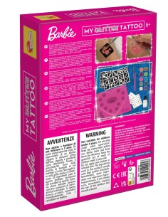 BARBIE, MY GLITTER TATTOO, KIT CREATIVO, TATUAGGI GLITTER, BAMBINI, GIOCHI CREATIVI 2