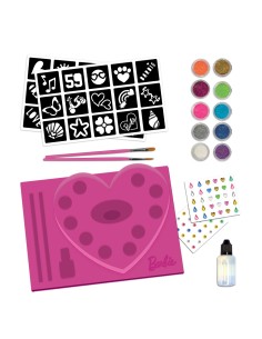 BARBIE, MY GLITTER TATTOO, KIT CREATIVO, TATUAGGI GLITTER, BAMBINI, GIOCHI CREATIVI