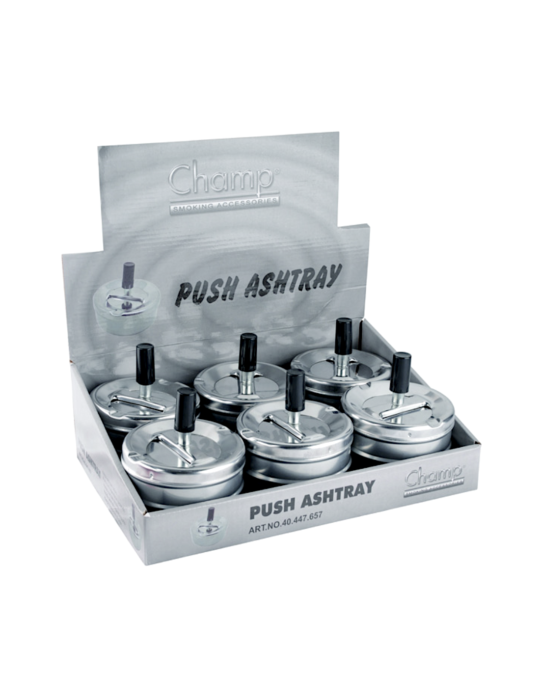 POSACENERE 40447657 METALLO 9CM CON PUSH