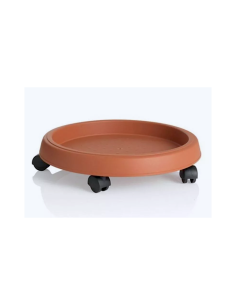 SOTTOVASO 20203 40CM C/RUOTE TERRACOTTA