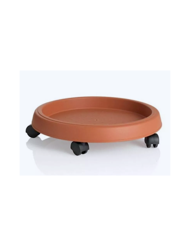 SOTTOVASO 20203 40CM C/RUOTE TERRACOTTA