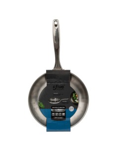 Padella 24 cm inox induzione, antiaderente, acciaio resistente, adatta per cucina a gas e induzione, facile da pulire