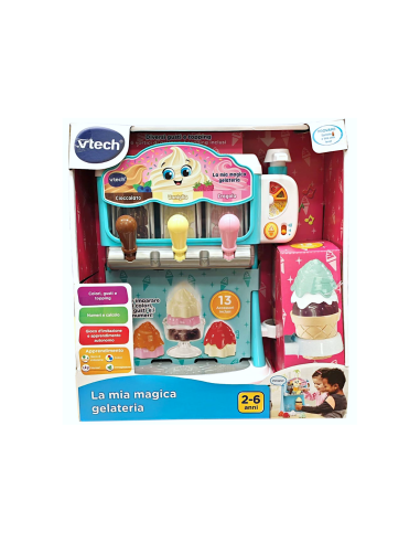 VTech La Mia Magica Gelateria - Gioco Educativo per Bambini 2-6 Anni con 12 Accessori