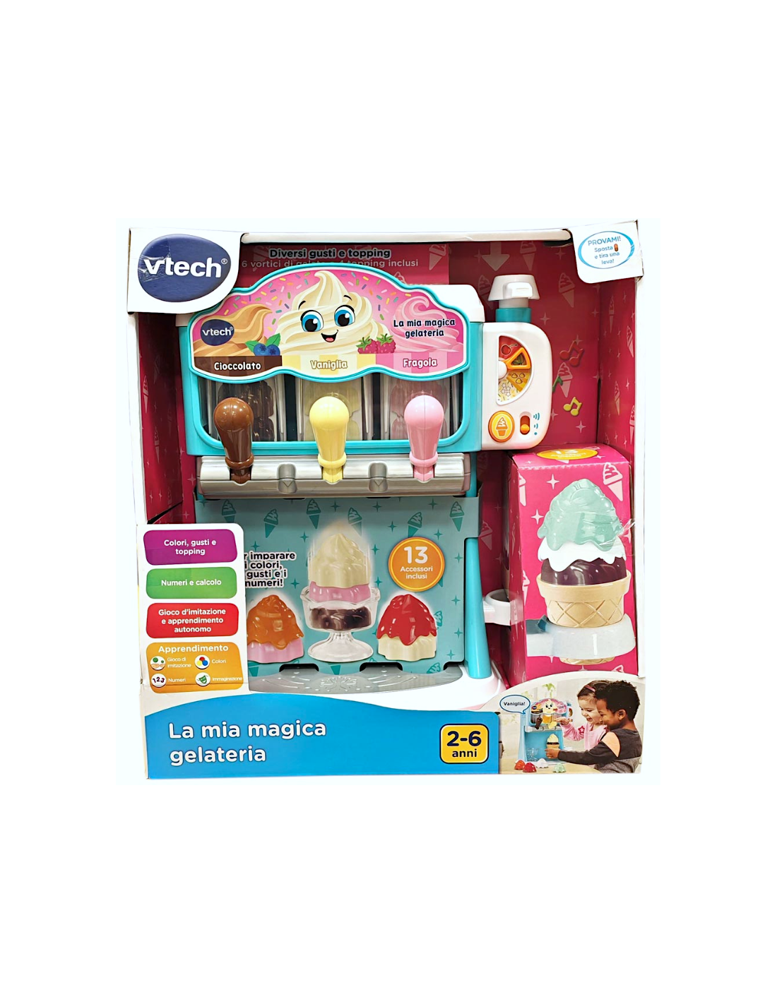VTech La Mia Magica Gelateria - Gioco Educativo per Bambini 2-6 Anni con 12 Accessori
