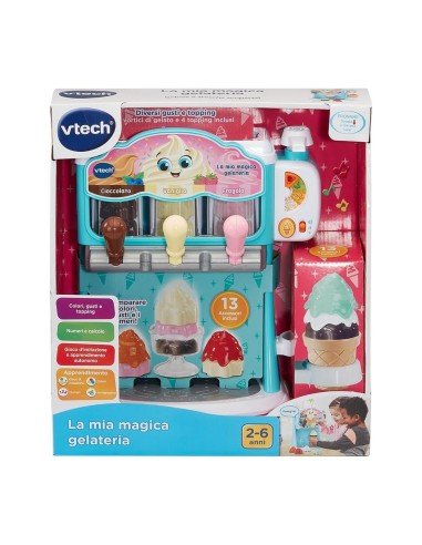 VTech La Mia Magica Gelateria - Gioco Educativo per Bambini 2-6 Anni con 12 Accessori