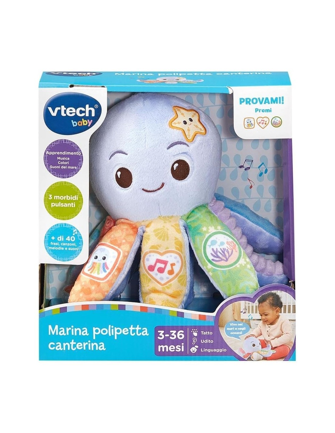 VTech Marina Polipetta Canterina - Peluche Interattivo 3-36 Mesi