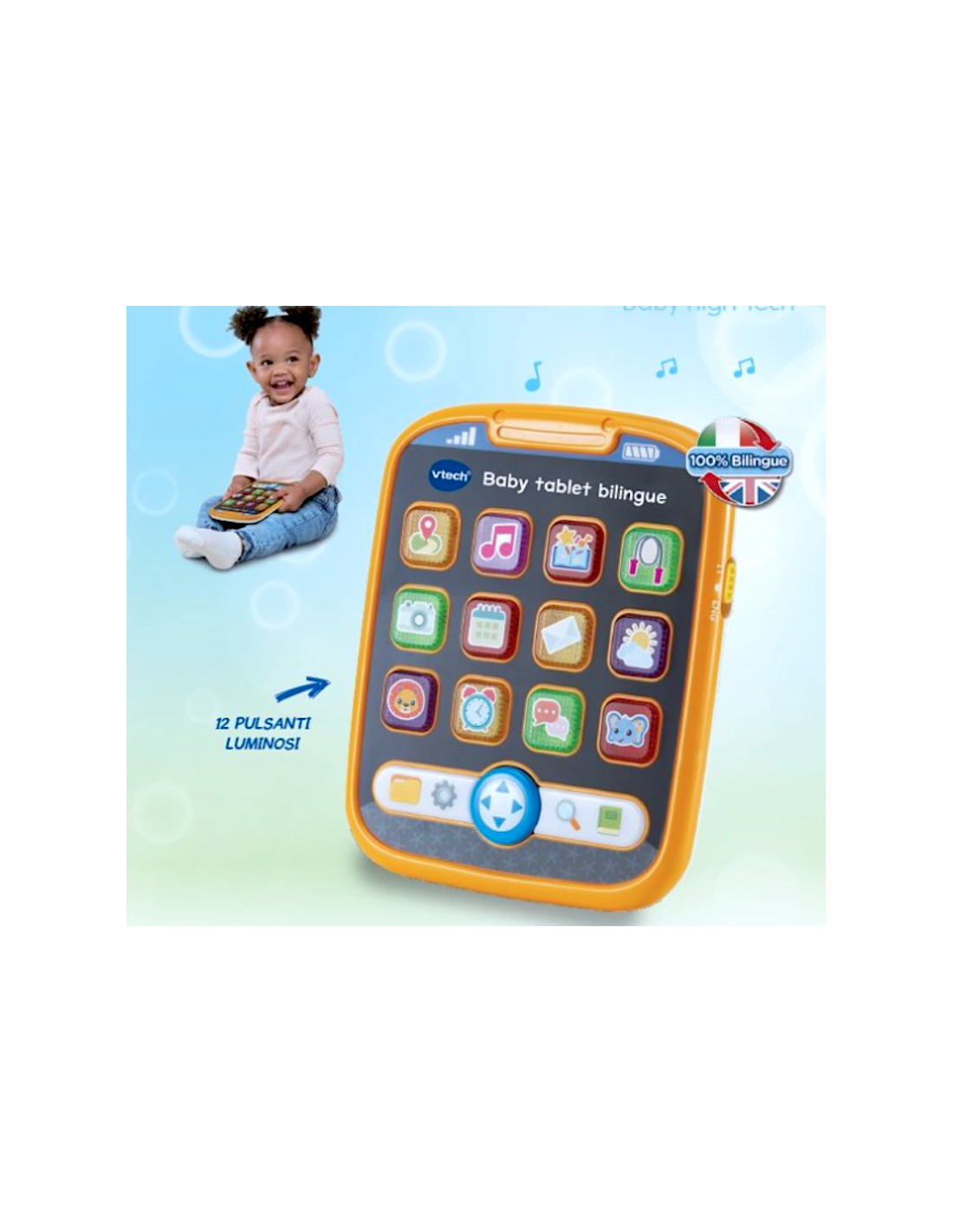 VTech Baby Tablet Bilingue - Tablet Educativo Bambini 9-36 Mesi
