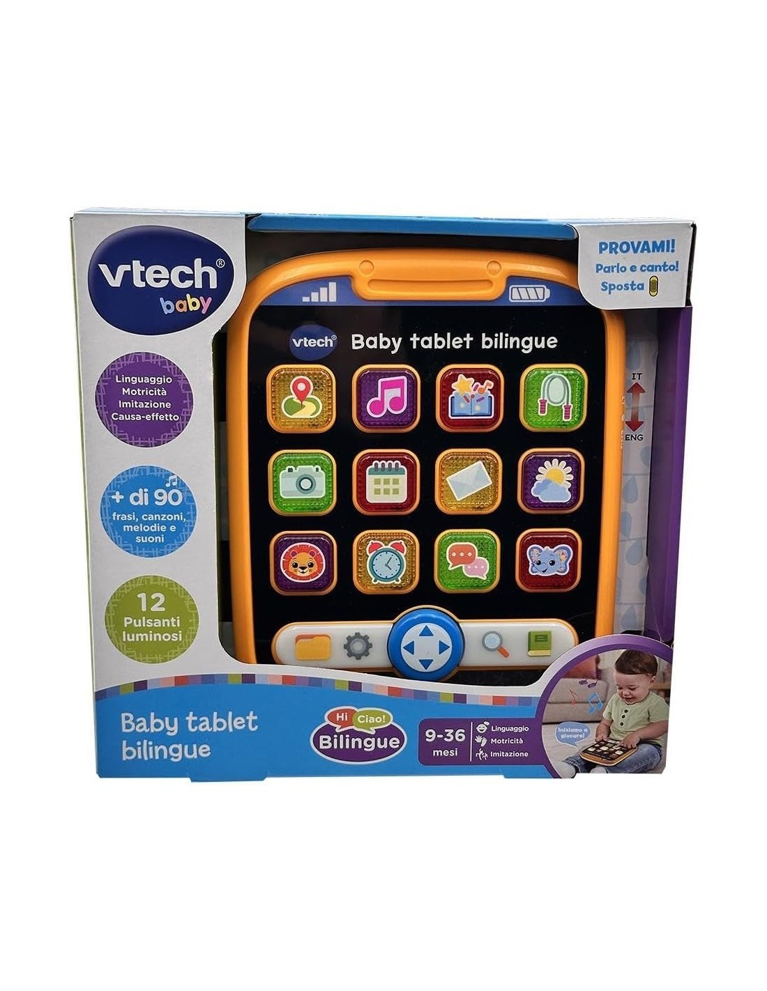 VTech Baby Tablet Bilingue - Tablet Educativo Bambini 9-36 Mesi