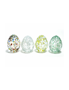 UOVO 01170 VETRO 7,5X10CM COLORI ASSORTITI