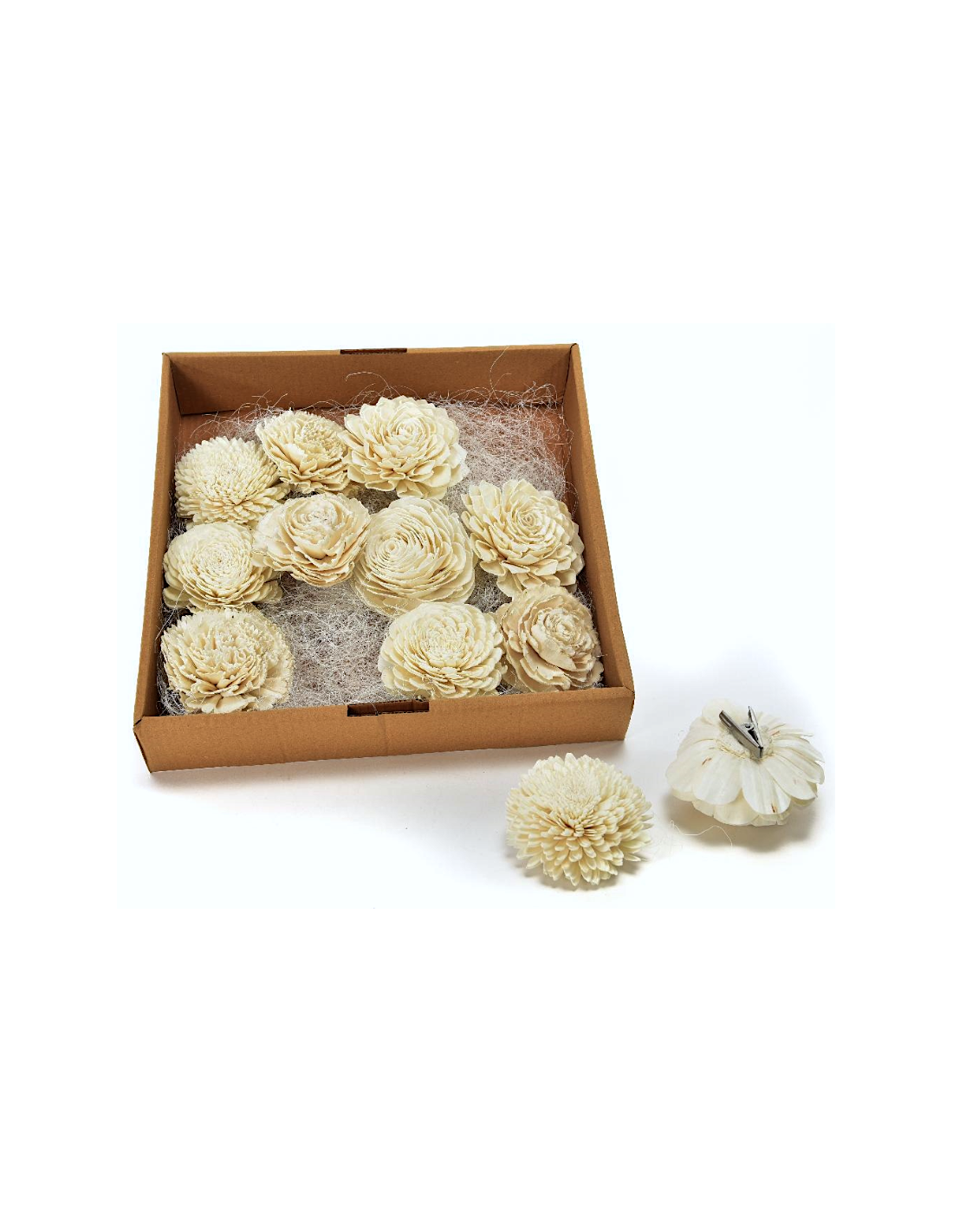 DECORAZIONE FIORE 17836 CON PINZA 10CM ASSORTITO