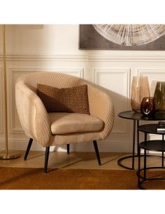 Atmosphera – Poltrona "Solaro" in velluto beige