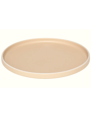 Piatto piano Alix diametro 26 cm in gres beige