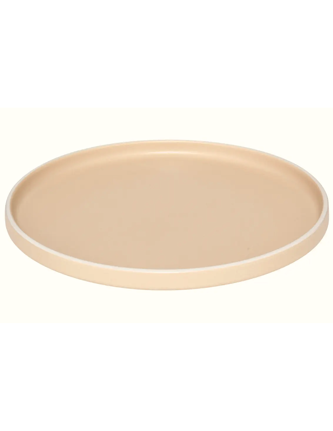 Piatto piano Alix diametro 26 cm in gres beige