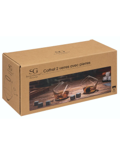 SET 2 BICCHIERI WHISKY 188849 CON PIETRE