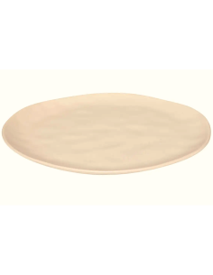 Piatto piano Noé diametro 26 cm in gres beige