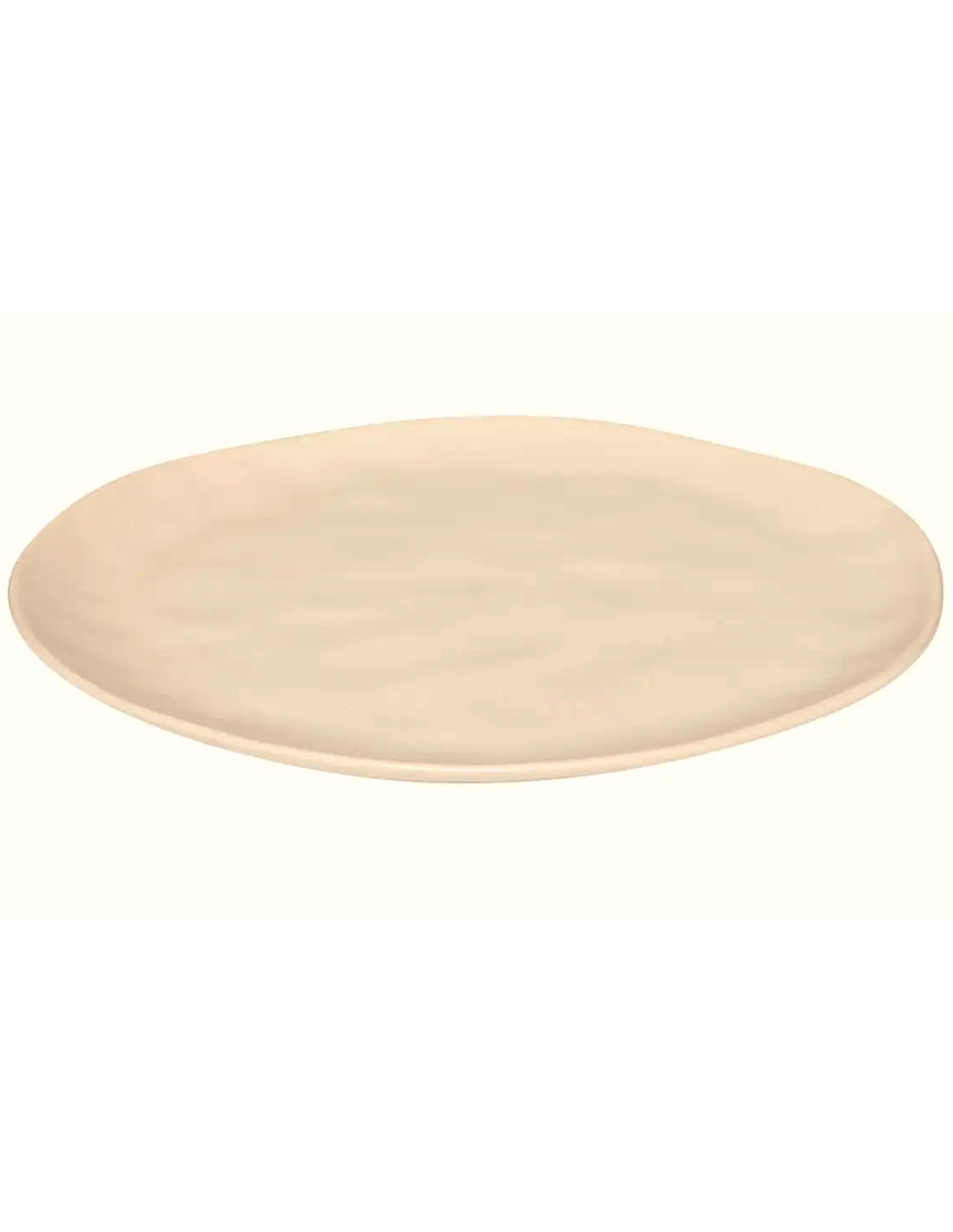 Piatto piano Noé diametro 26 cm in gres beige