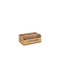 Bicchiere basso Bianco Floreale 33 cl in vetro trasparente 2