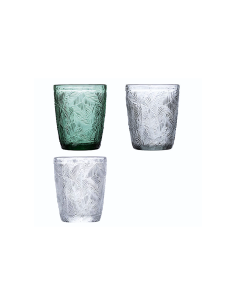 Bicchiere basso Leaf 30 cl vetro assortito in scatola palette