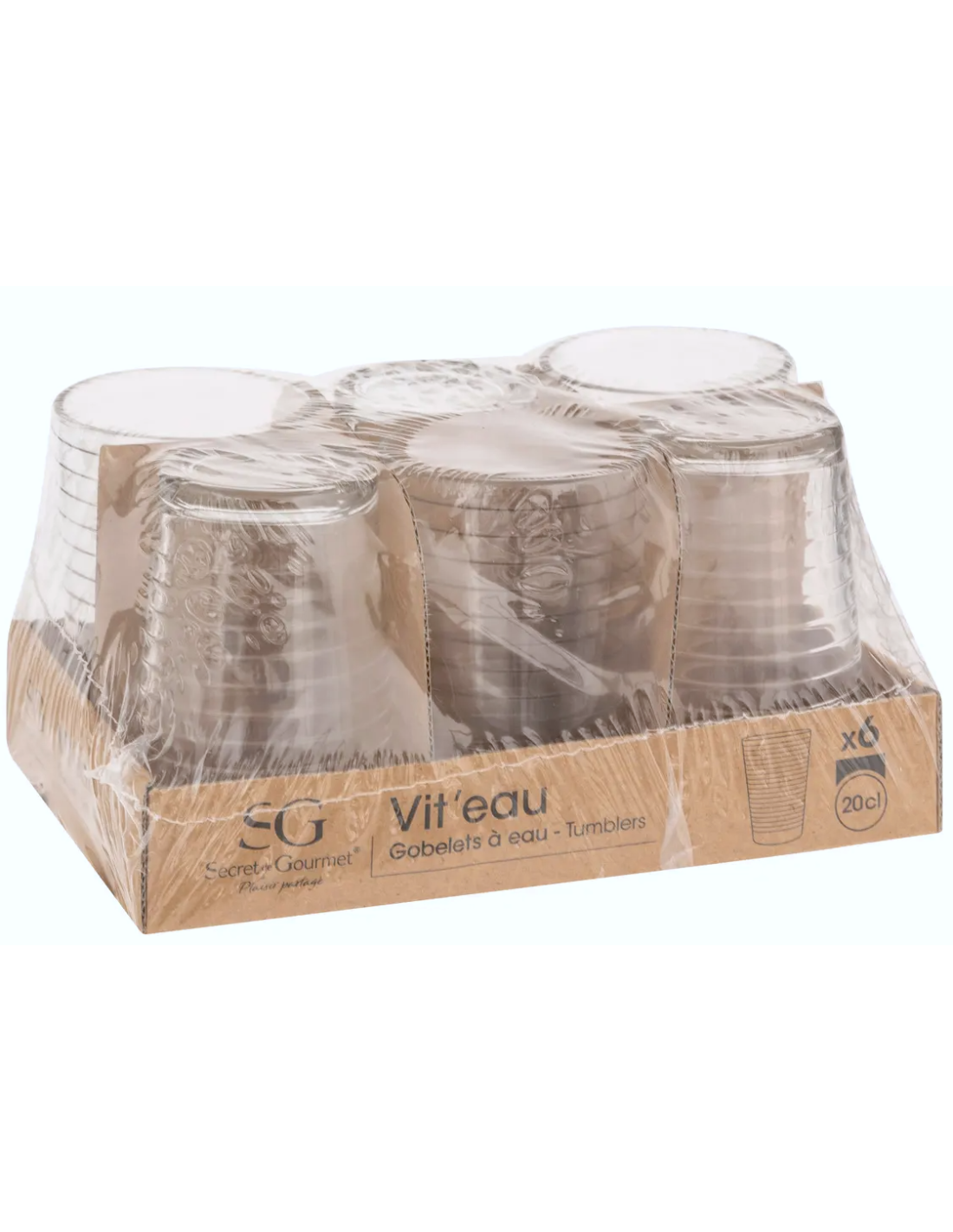 Set 6 bicchieri bassi Vit'eau 20 cl