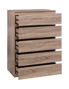 5five Cassettiera Dolo a 5 Cassetti – Effetto Legno Naturale