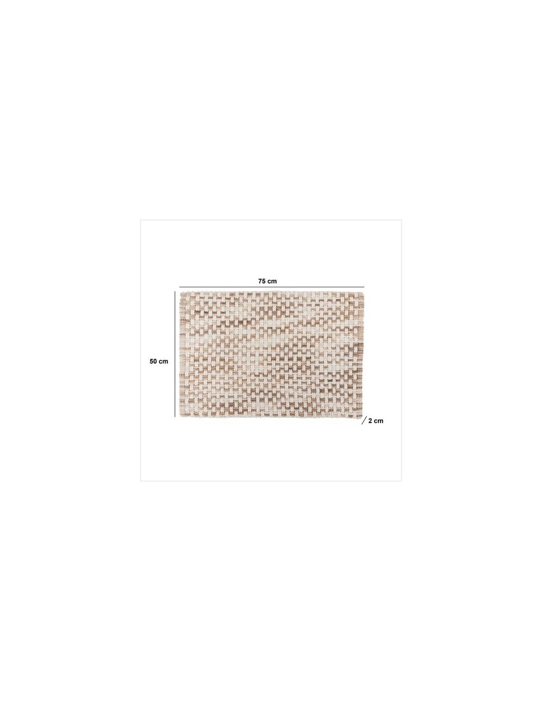 5five - tappeto da bagno intrecciato color taupe 50x75 cm