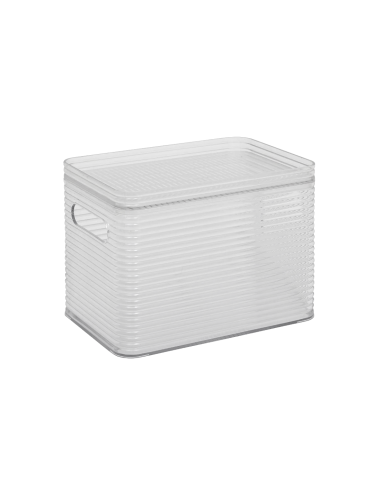 SCATOLA PORTAOGGETTI 204973 PLASTICA 17X15X22CM GRIGIO