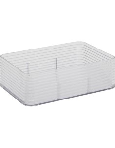 Scatola di stoccaggio Plastor M – 3 compartimenti in PET grigio