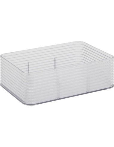 Scatola di stoccaggio Plastor M – 3 compartimenti in PET grigio