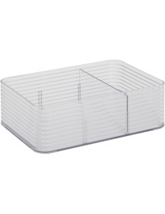 Scatola di stoccaggio Plastor M – 3 compartimenti in PET grigio