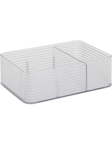 Scatola di stoccaggio Plastor M – 3 compartimenti in PET grigio