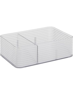 Scatola di stoccaggio Plastor M – 3 compartimenti in PET grigio