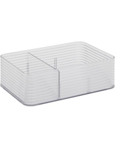 Scatola di stoccaggio Plastor M – 3 compartimenti in PET grigio