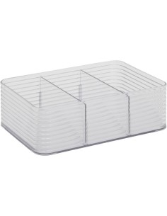 Scatola di stoccaggio Plastor M – 3 compartimenti in PET grigio