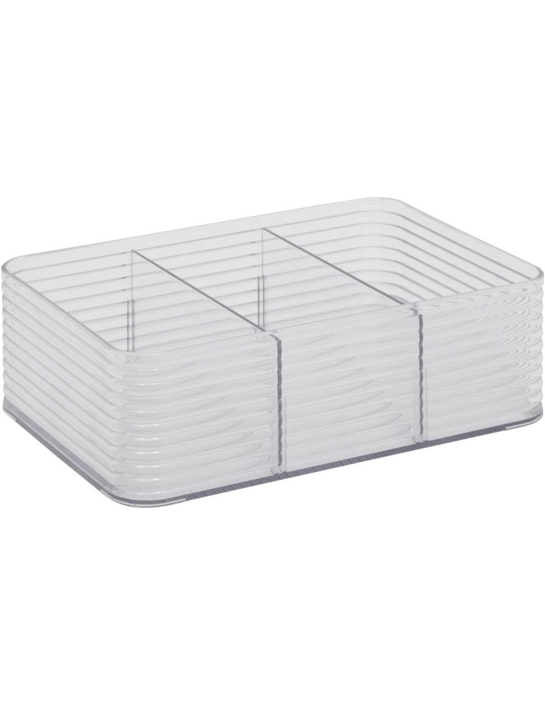 Scatola di stoccaggio Plastor M – 3 compartimenti in PET grigio