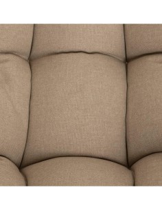 Sedia a Dondolo Paopao Hespéride, Beige e Bianca, Acciaio Trattato con Polveri Epossidiche, Design a Forma di Uovo, Comfort