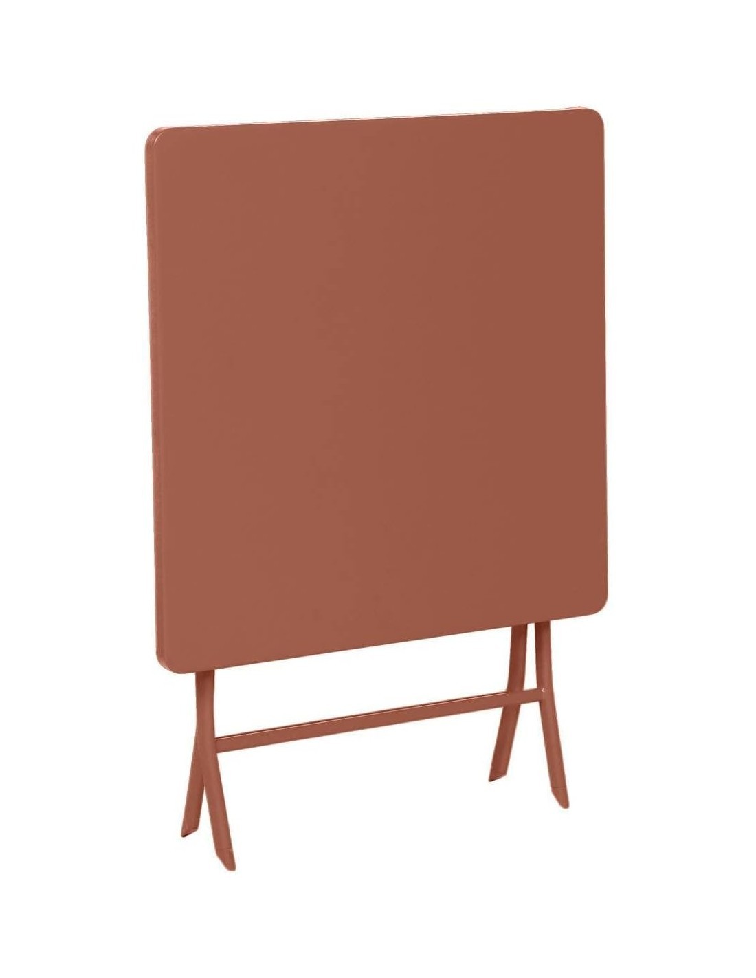 Tavolo da Giardino Pieghevole Hespéride Greensboro Ambra, Quadrato, Acciaio Trattato, 2 Posti, Pratico e Resistente