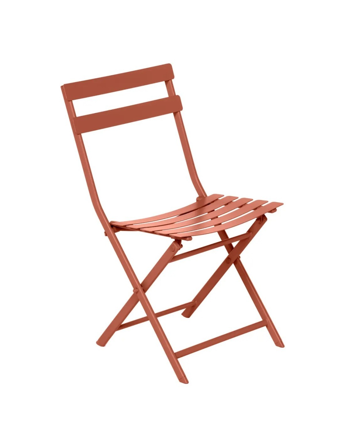Sedia da Giardino Pieghevole "Greensboro", Colore Ambra, Acciaio Trattato con Resina, Pratica e Resistente per Esterni