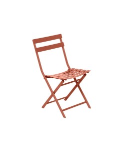 Sedia da Giardino Pieghevole "Greensboro", Colore Ambra, Acciaio Trattato con Resina, Pratica e Resistente per Esterni