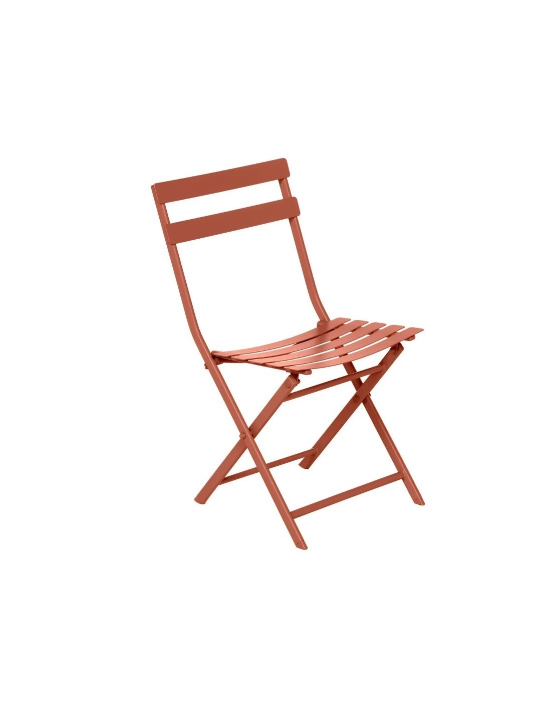 Sedia da Giardino Pieghevole "Greensboro", Colore Ambra, Acciaio Trattato con Resina, Pratica e Resistente per Esterni