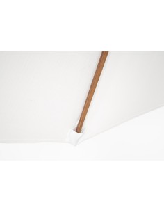Ombrellone Palinuro 3m Bianco/Naturale con Snodo, Struttura in Acciaio Trattato (base non inclusa)