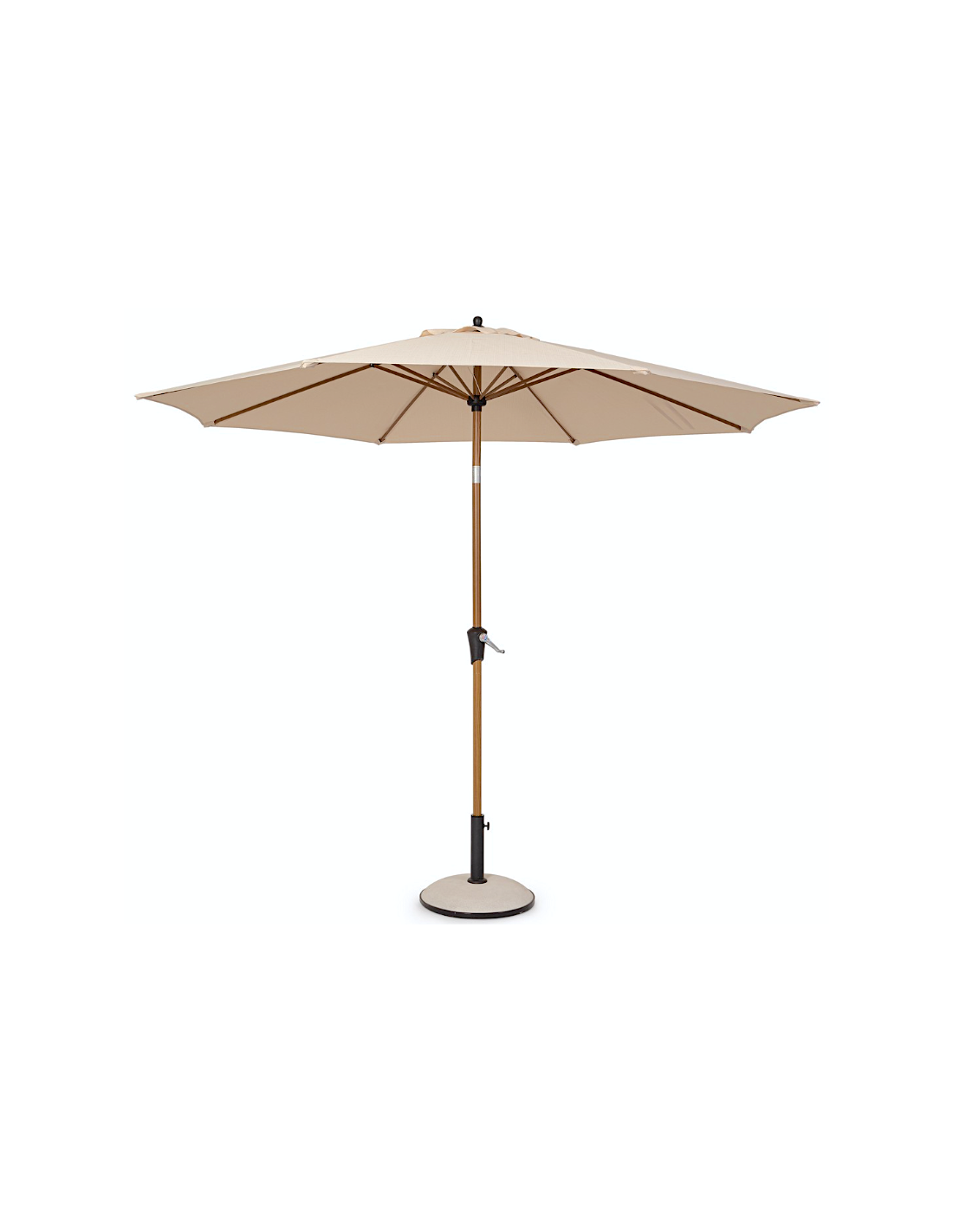 Ombrellone Palinuro 3m Beige/Naturale con Snodo, Struttura in Acciaio Trattato,  (base non inclusa)