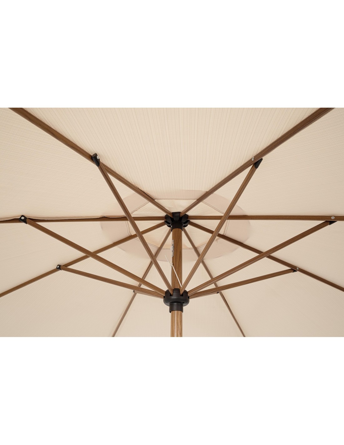 Ombrellone Palinuro 3m Beige/Naturale con Snodo, Struttura in Acciaio Trattato,  (base non inclusa)