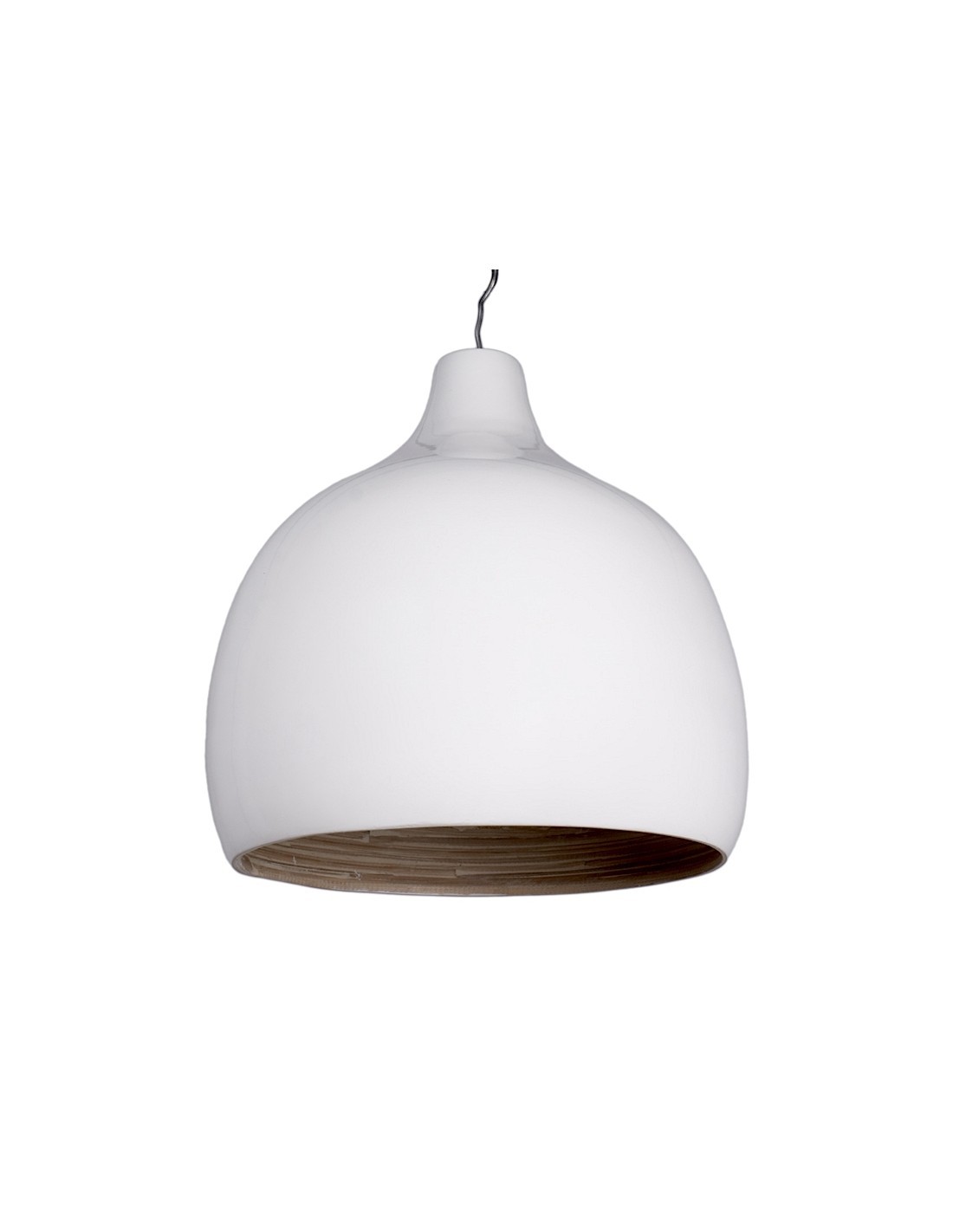 LAMPADARIO 141315 BIANCO 33X35CM BAMBOO
