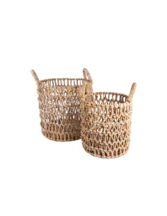 CESTO 139967 2 MIS RATTAN 46X44CM CON MANICI