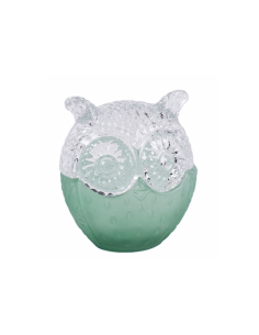 CONTENITORE GUFO 140223 VERDE 7,5X6X8,5CM VETRO