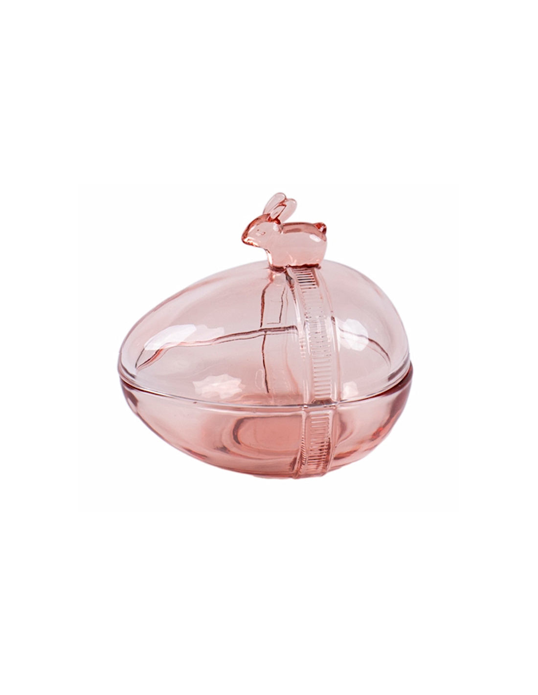 CONTENITORE UOVO 140234 CONIGLIO ARANCIO 13X10X13CM VETRO